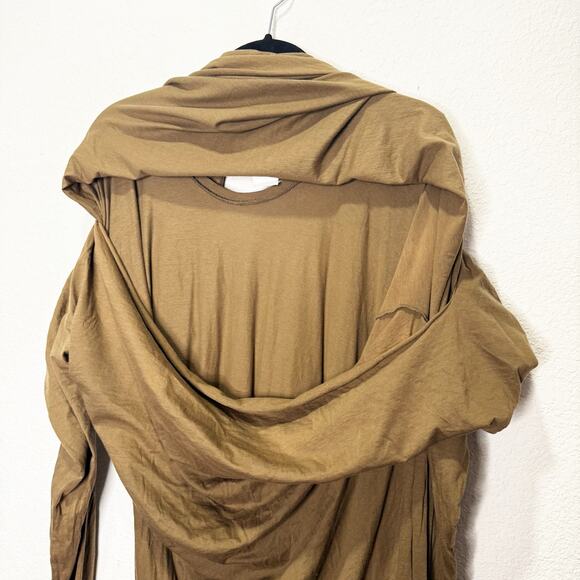 Barbara I Gongini The Black Line Draped Cape Midi Dress Lagenlook Avant-garde - Picture 5 of 12